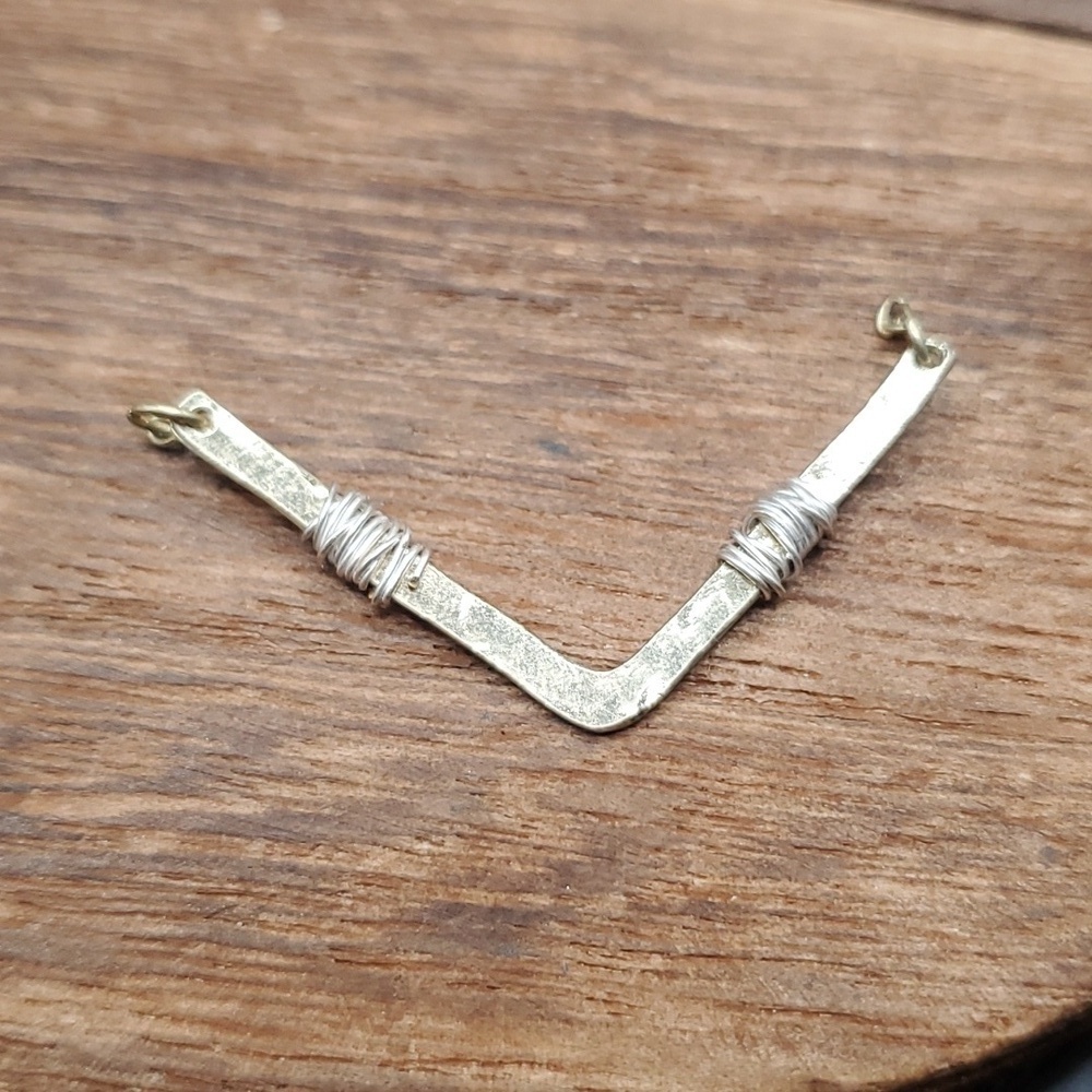Sterling brutalist‎ minimalist pendant arrow